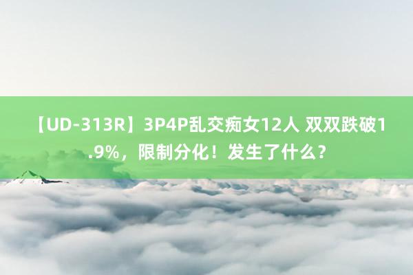 【UD-313R】3P4P乱交痴女12人 双双跌破1.9%，限制分化！发生了什么？