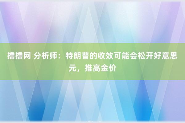 撸撸网 分析师：特朗普的收效可能会松开好意思元，推高金价